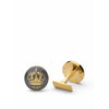 Skultuna Crown Gold Cufflink Ø1,7 cm, Mountbatten Grey