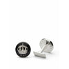 Skultuna Crown Silver Cufflink Ø1,7 cm, barokní černá