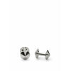 Skultuna Icon Cufflink Model X Polished Steel, ø1,1 Cm