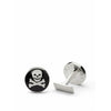 Skultuna Skull & Bones Cufflink Ø1,7 cm, černá/bílá