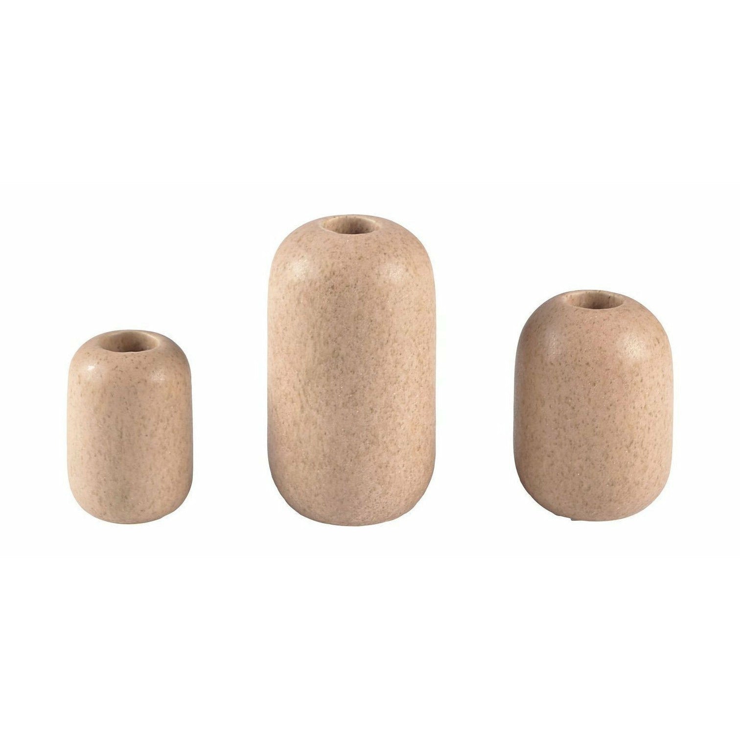 VILLA Collection Candle Holder Set Nude, 3 stk.