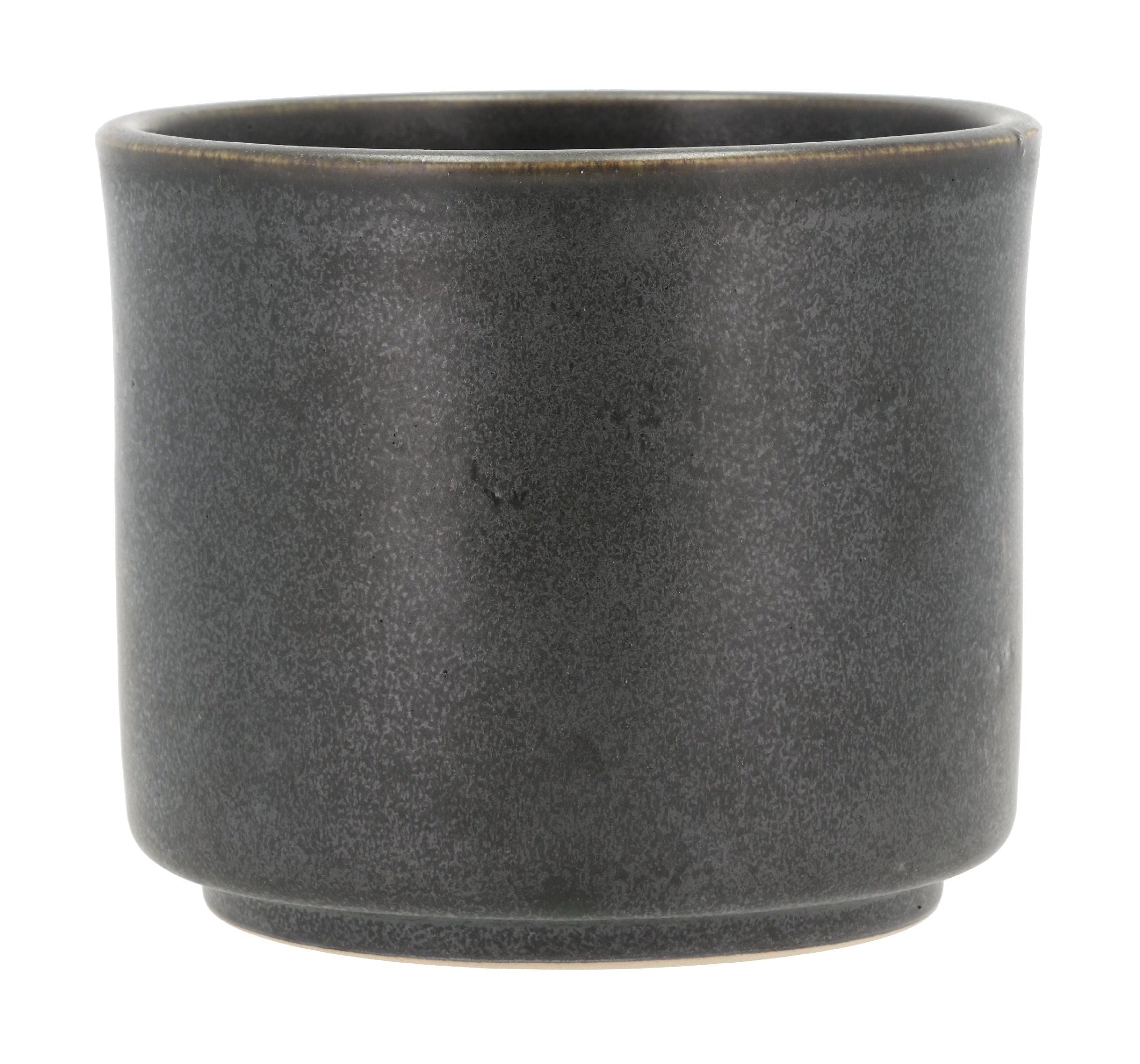 [product_category]-Villa Collection Leer Flowerpot ø 13 X 11 Cm, Black Metallic-Villa Collection-5722000313441-31344-VIL-1