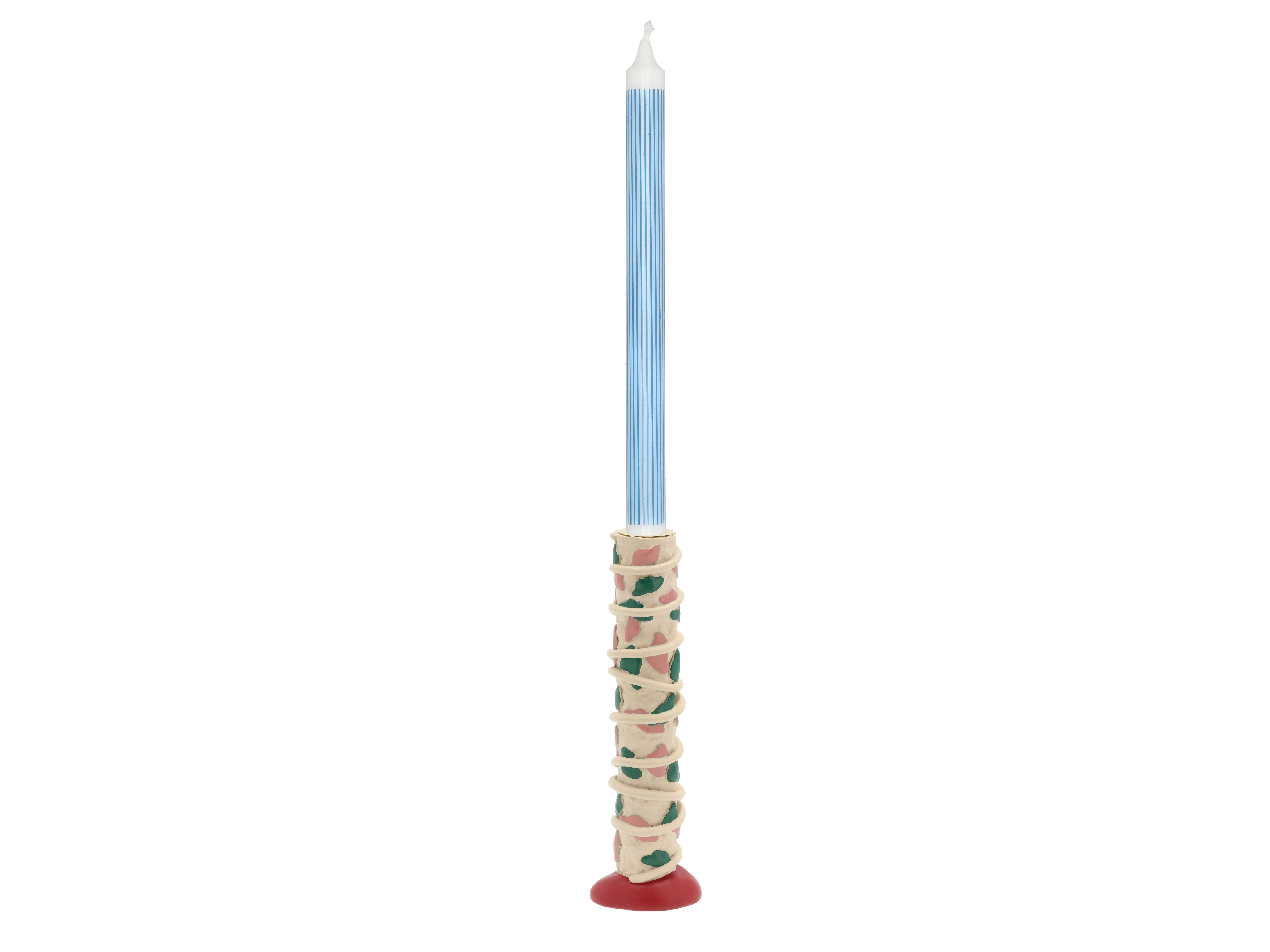 [product_category]-Villa Collection Styles Candle Holder With Dots, Pink/Green-Villa Collection-5722000292340-29234-VIL-4