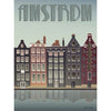  Amsterdam Canal Houses Plakát 70 x100 cm