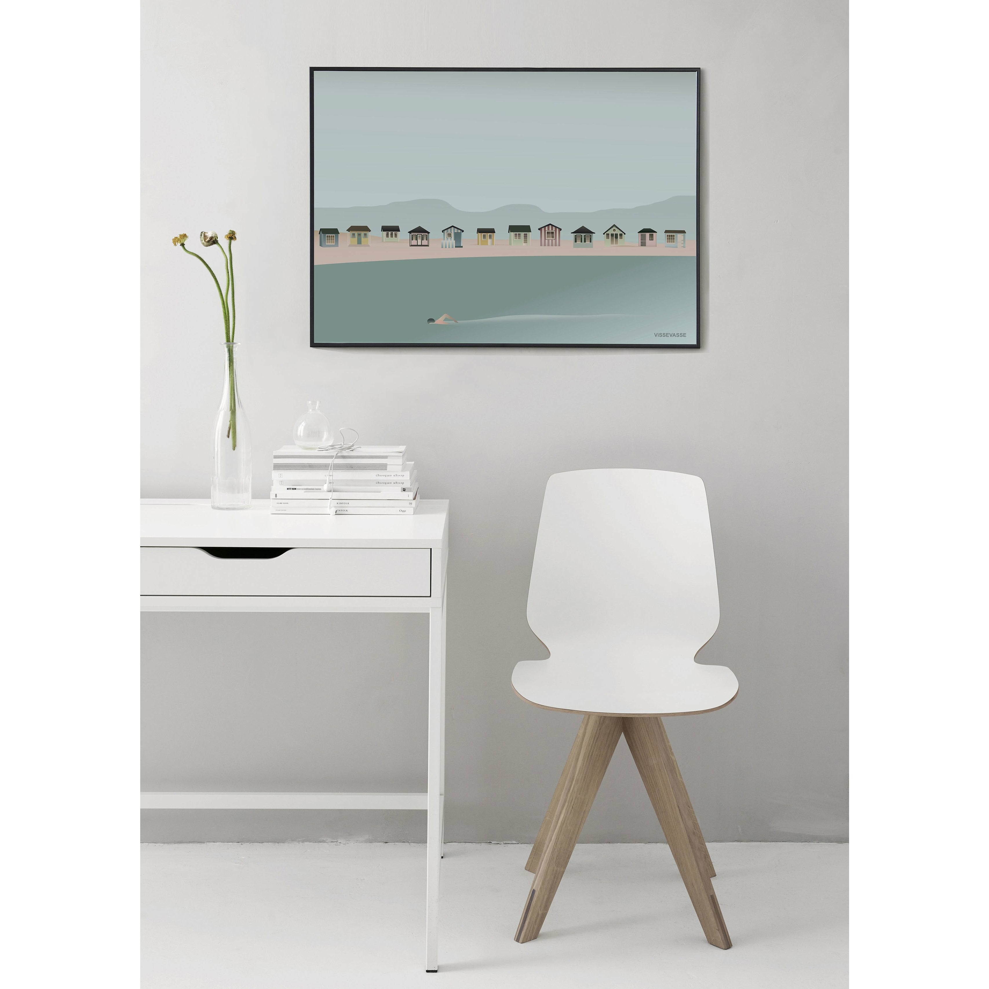 Vissevasse Beach Hut Coastline Poster, 30 X40 Cm