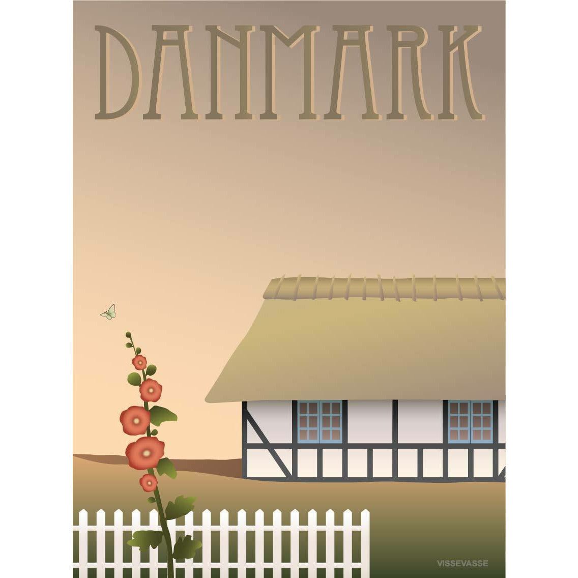 Vissevasse Denmark Farmhouse Poster, 70 X100 Cm