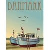  Denmark Fishing Boats Poster 50 X70 Cm