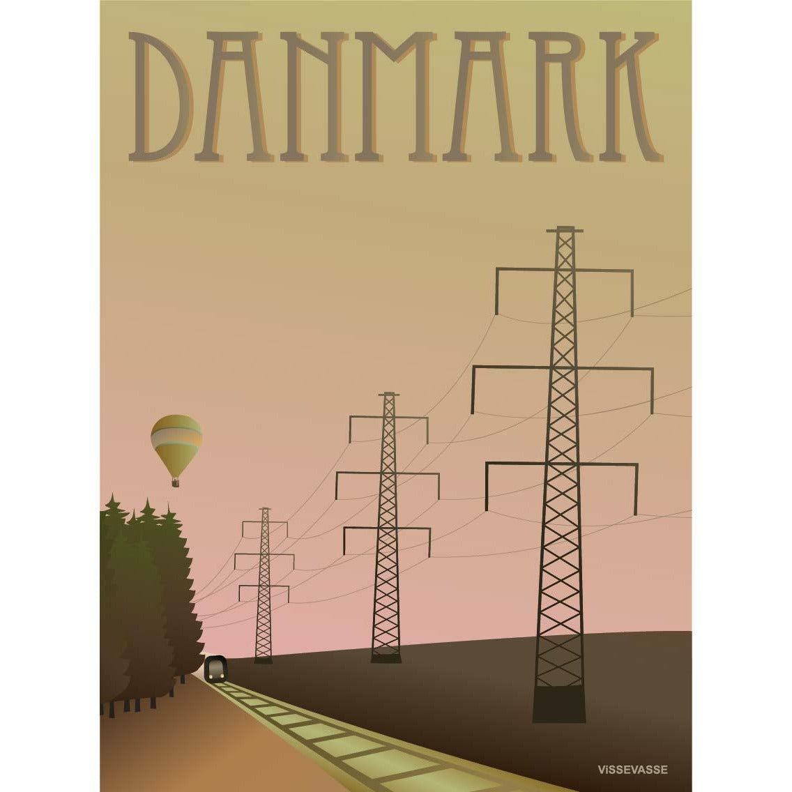 Vissevasse Denmark Mast Poster, 50 X70 Cm