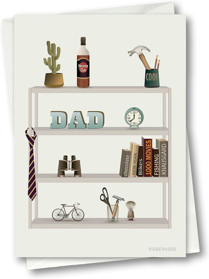 Vissevasse Father's Favorites Greeting Card, 10.5 X15 Cm