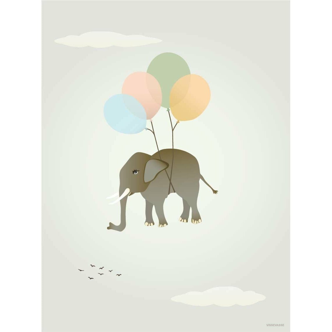 [product_category]-Vissevasse Flying Elephant Poster, 50x70 Cm-Vissevasse-5713138106531-F-2021-065-L-VIS-1