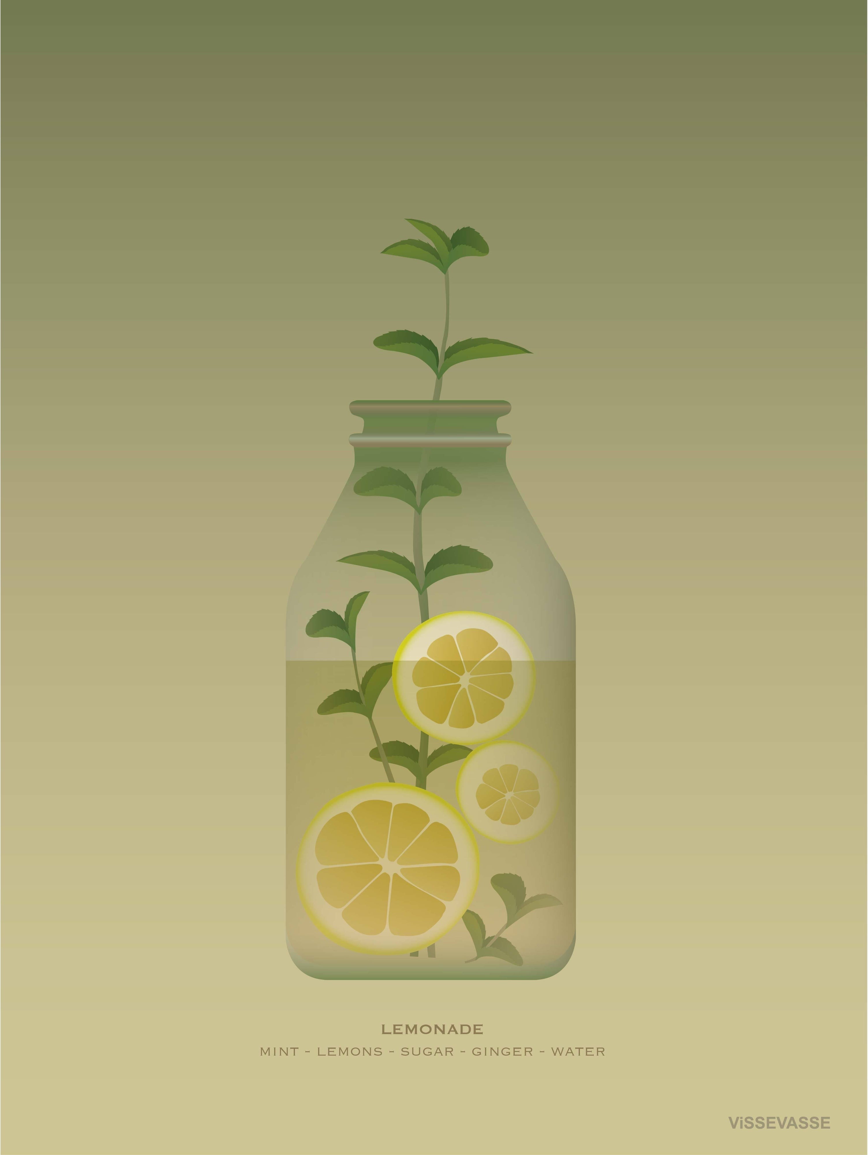 Vissevasse Lemonade plakát, 15 x21 cm