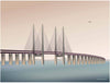 Vissevasse Øresund Bridge plakát, 15 x21 cm