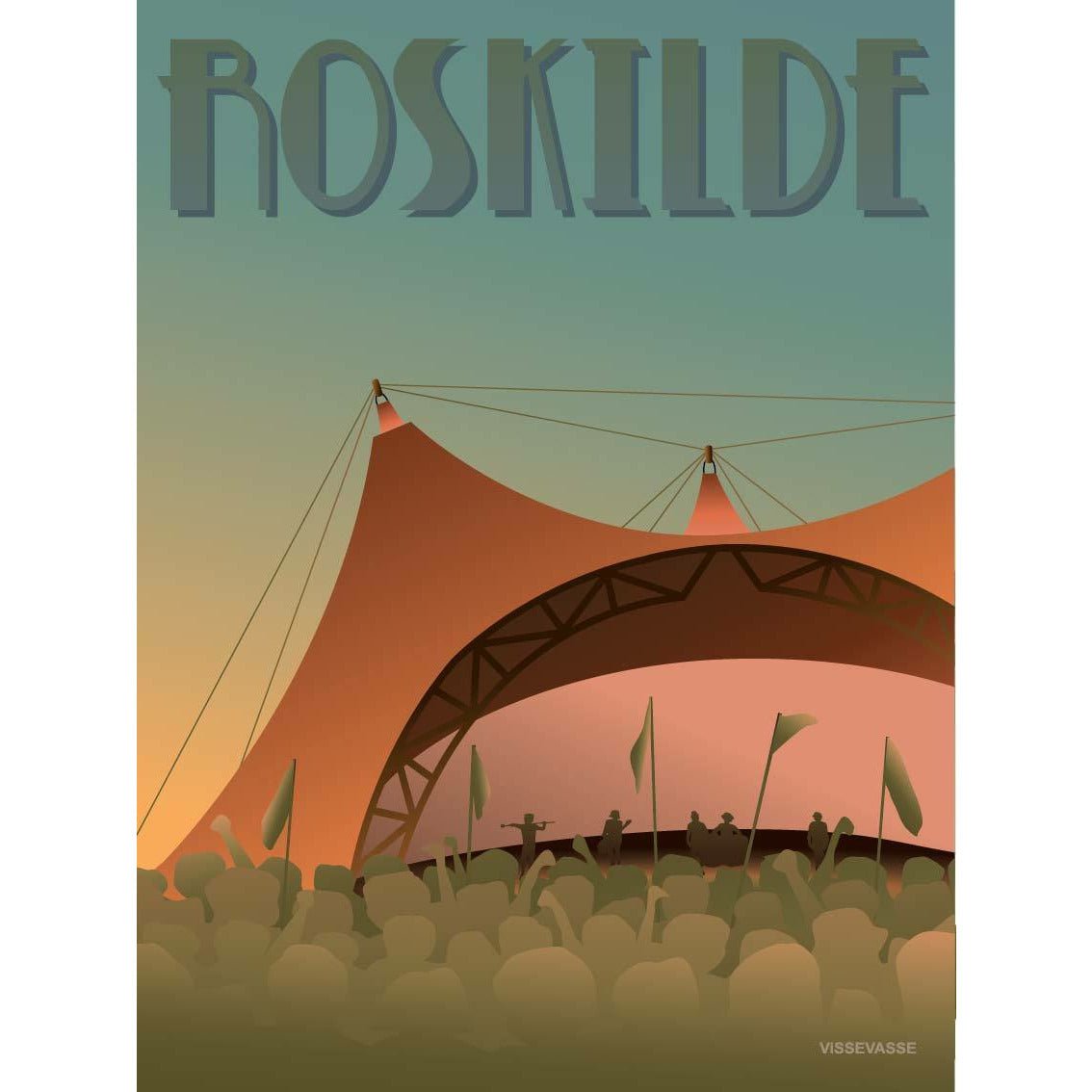 Vissevasse Roskilde Festival plakát, 50 x70 cm