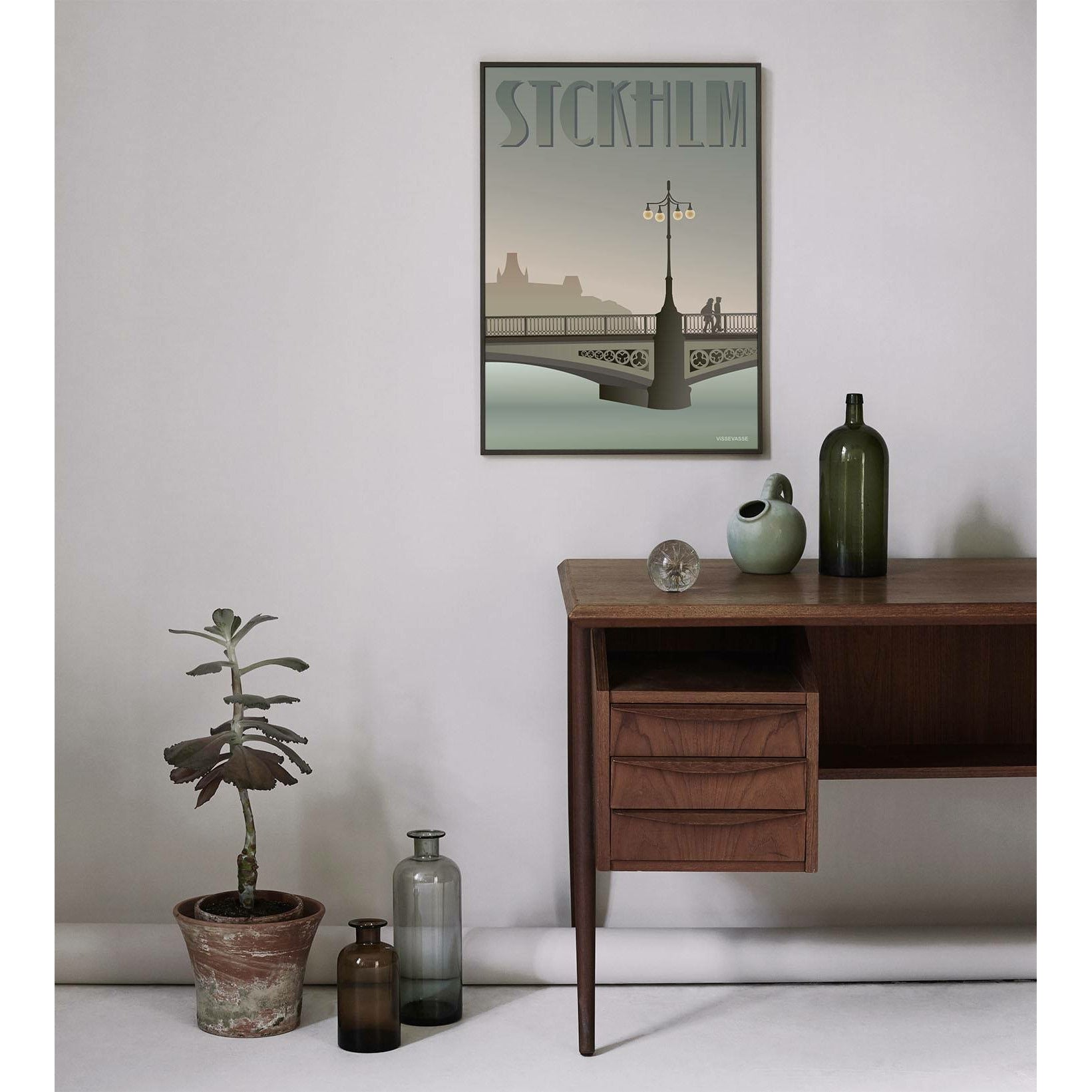 Vissevasse Stockholm Vasa Bridge Poster, 30 X40 Cm