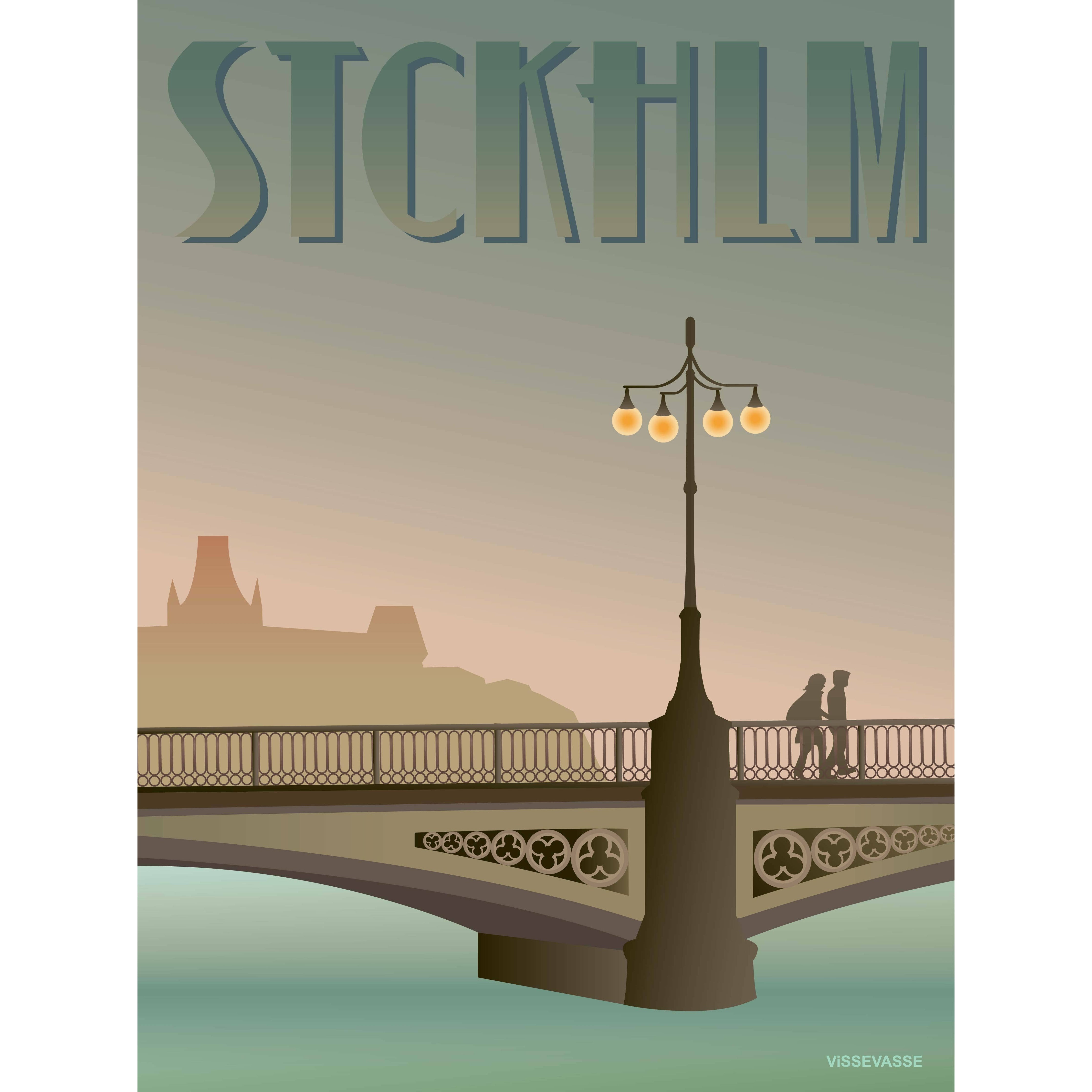 Vissevasse Stockholm Vasa Bridge plakát, 50 x70 cm