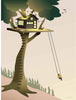 Vissevasse Tree House plakát, 15 x21 cm