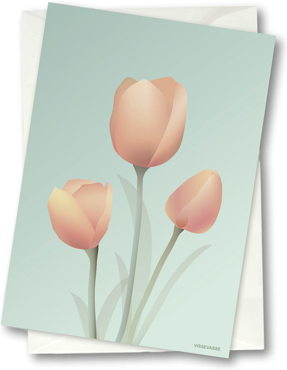 Visisvasse Tulip Blonging Card, máta, 10,5x15cm