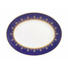 Wedgwood Anthemion Blue Oval Serving Plate, W: 35 cm