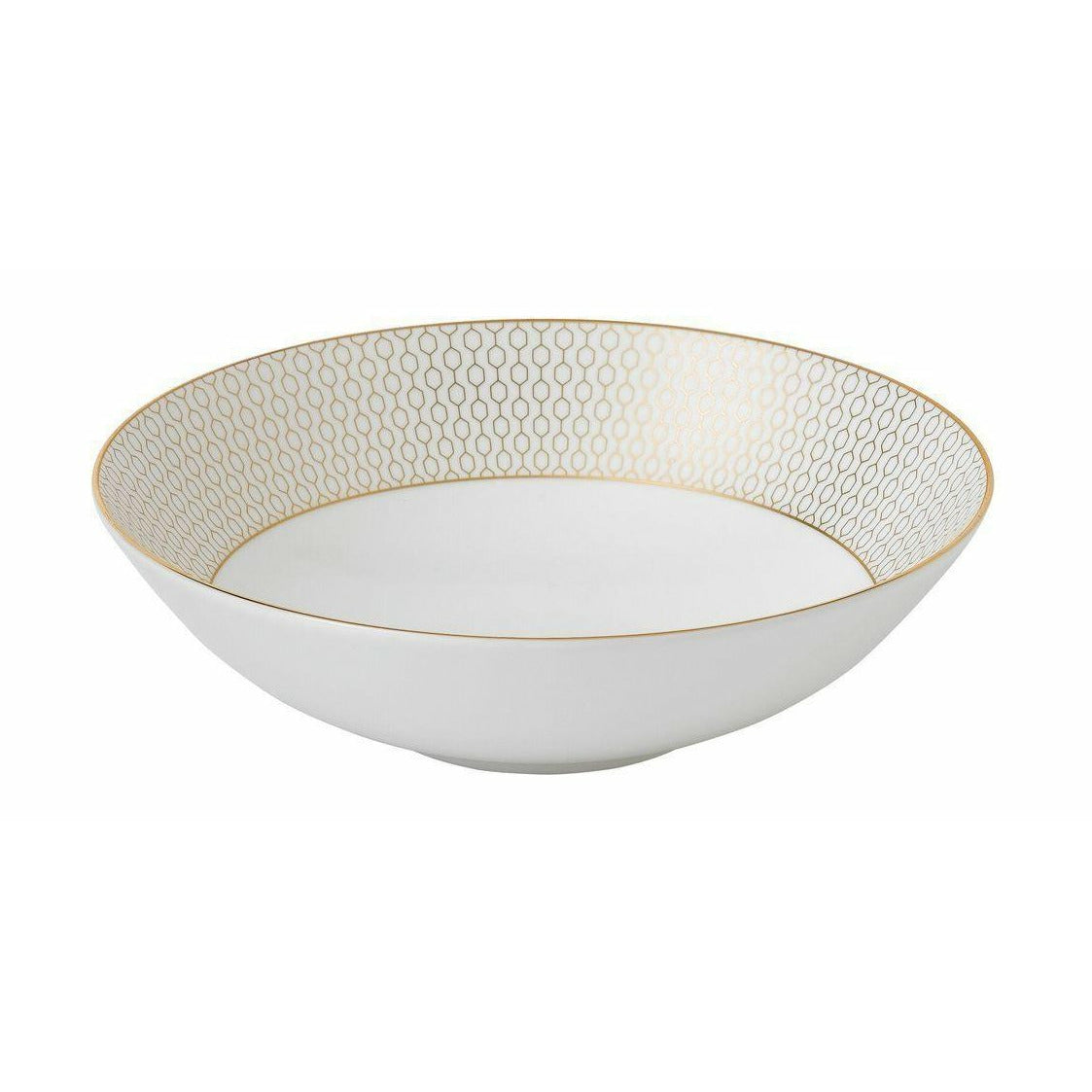 Wedgwood Arris Deep Plate 21 cm, bílá/zlatá