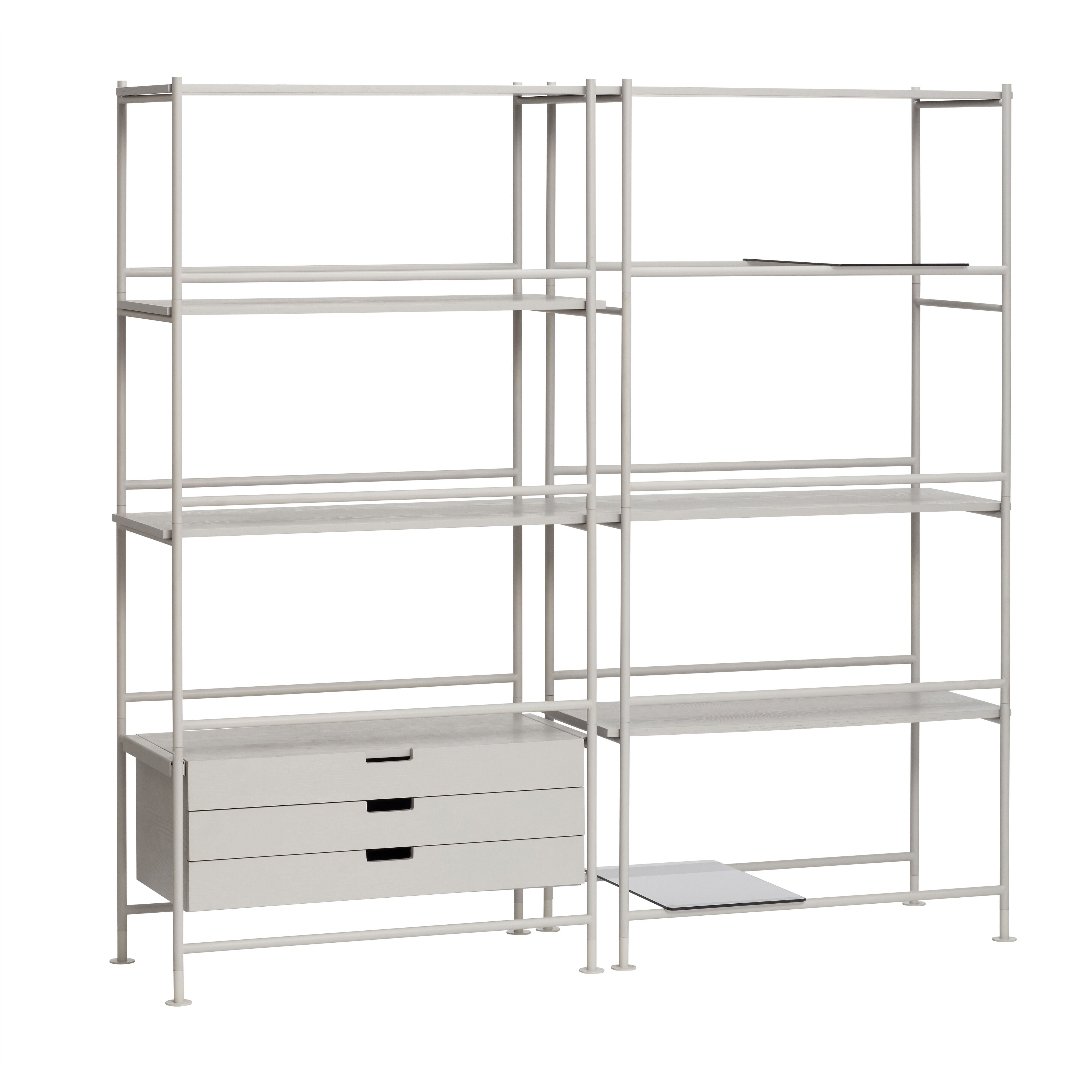 Hübsch Kumo Shelf Unit Světle šedá