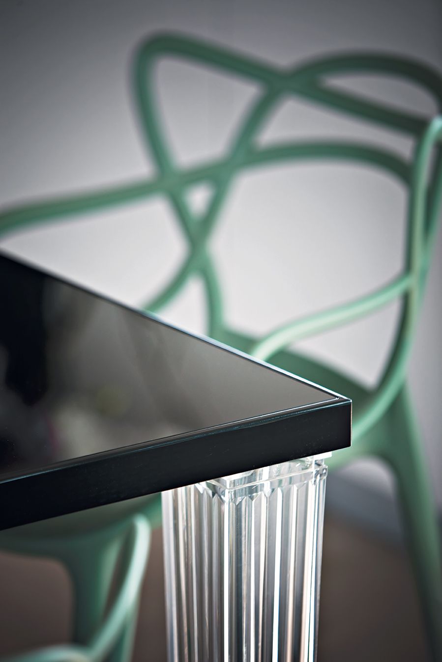 Kartell Top Top Table Glass 190x90 cm, černá