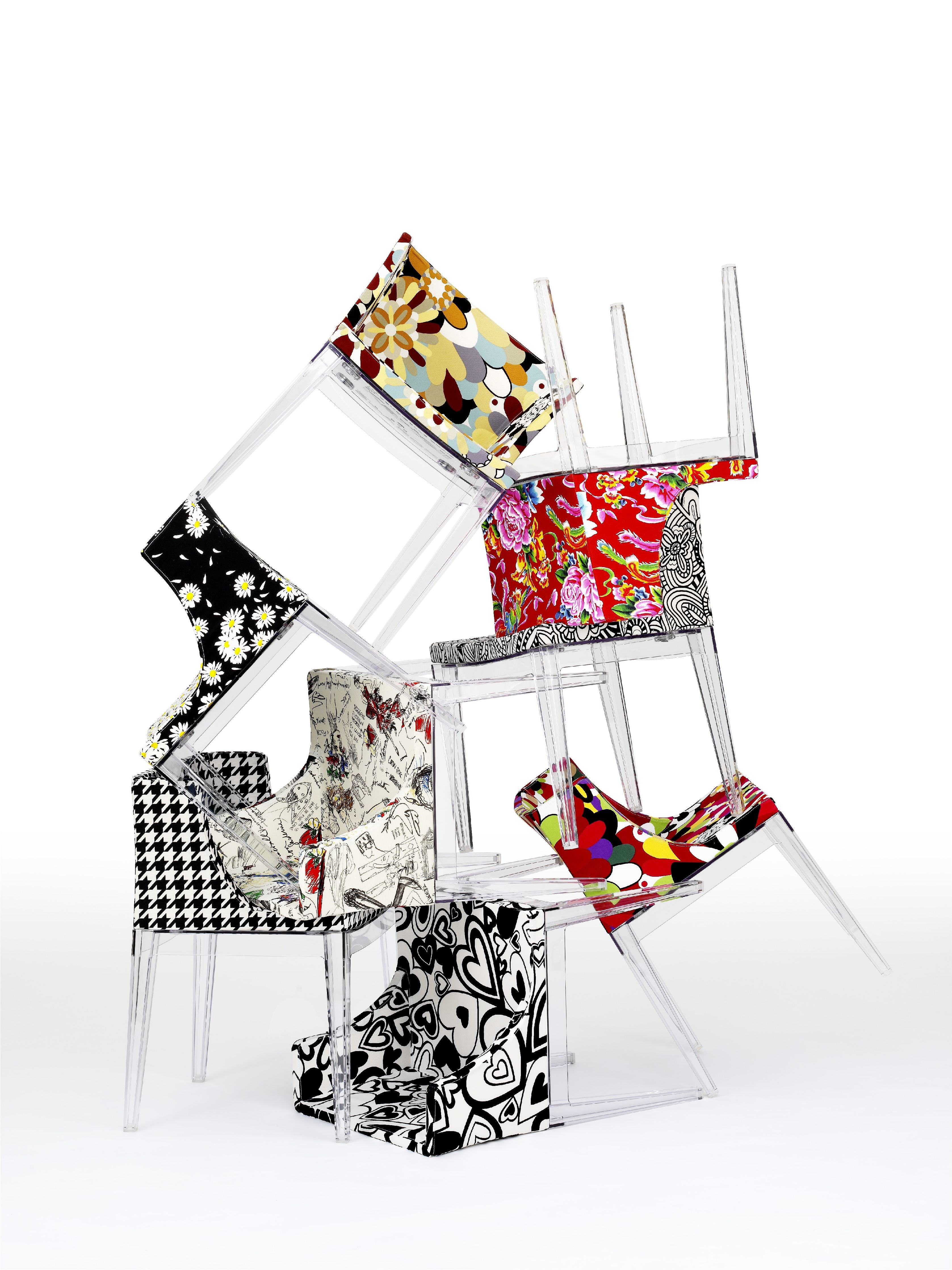 Kartell Mademoiselle à La Mode Armchair, Black/White Pattern