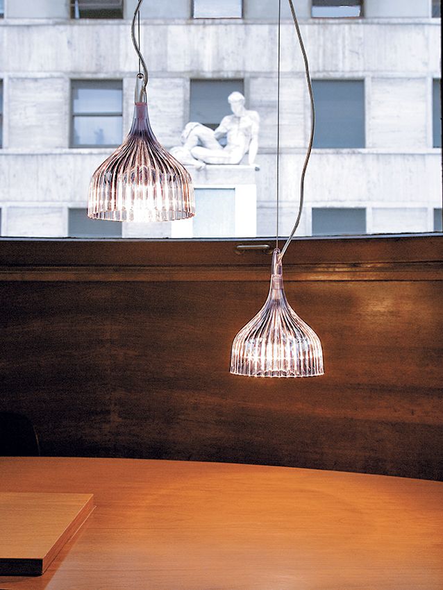 Kartell E 'Přívěsková lampa, žlutá