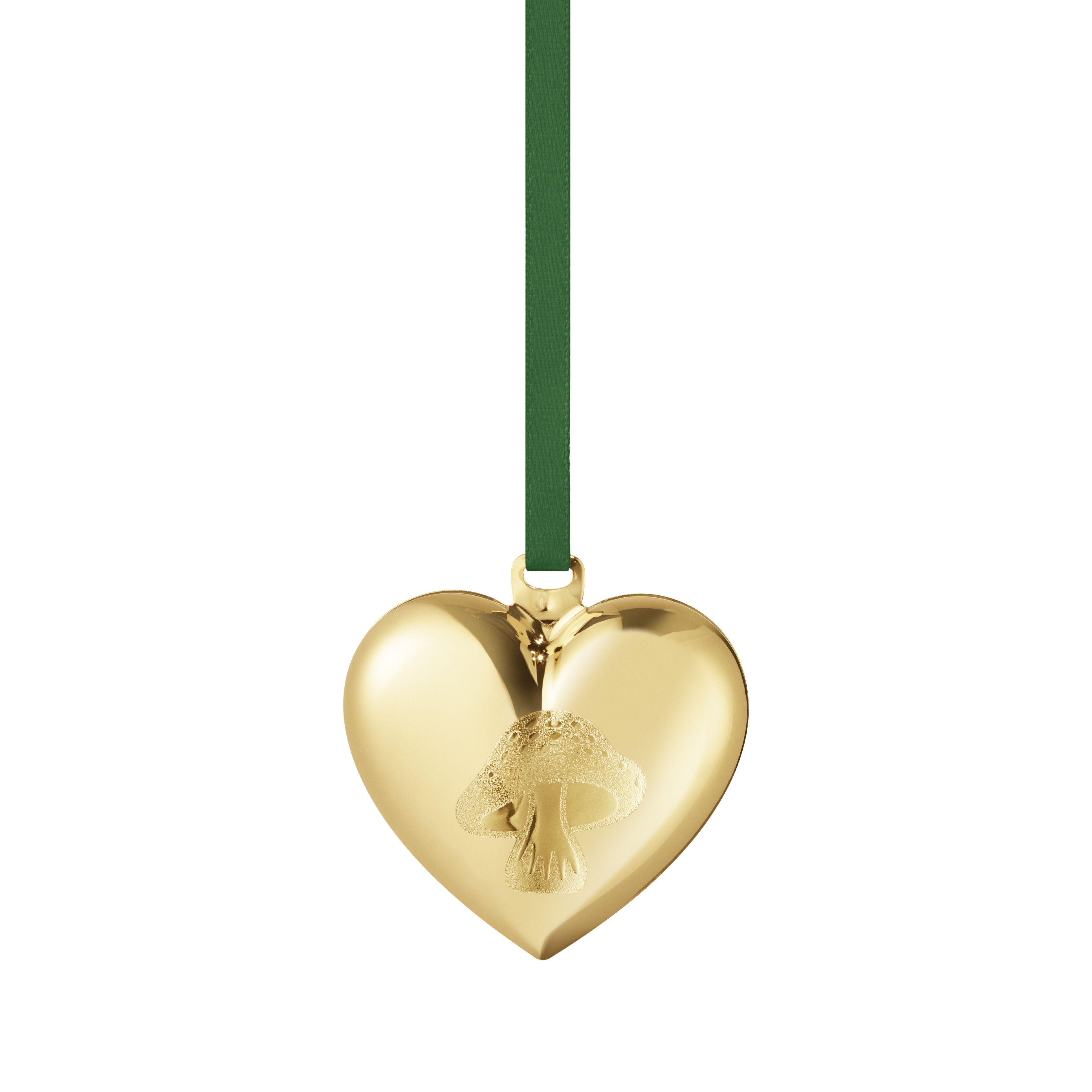Georg Jensen 2023 Christmas Ornament Heart, Gold Plated