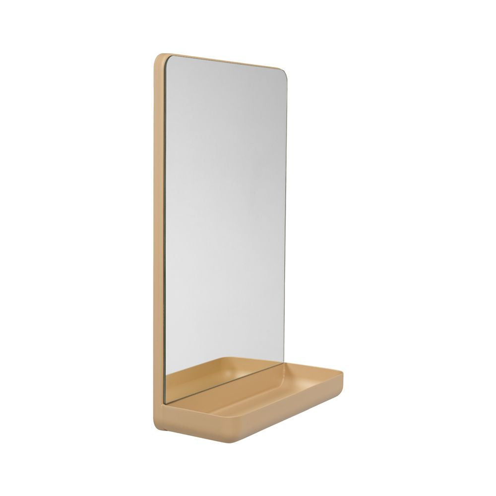 Design Letters Wall Mirror Mirror Shelf, Beige