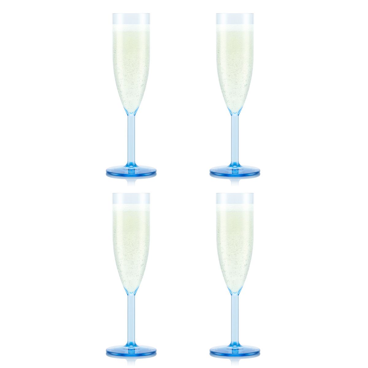 Bodum Oktett Champagne Flutes 4 ks. 0.12 L, Blue Moon