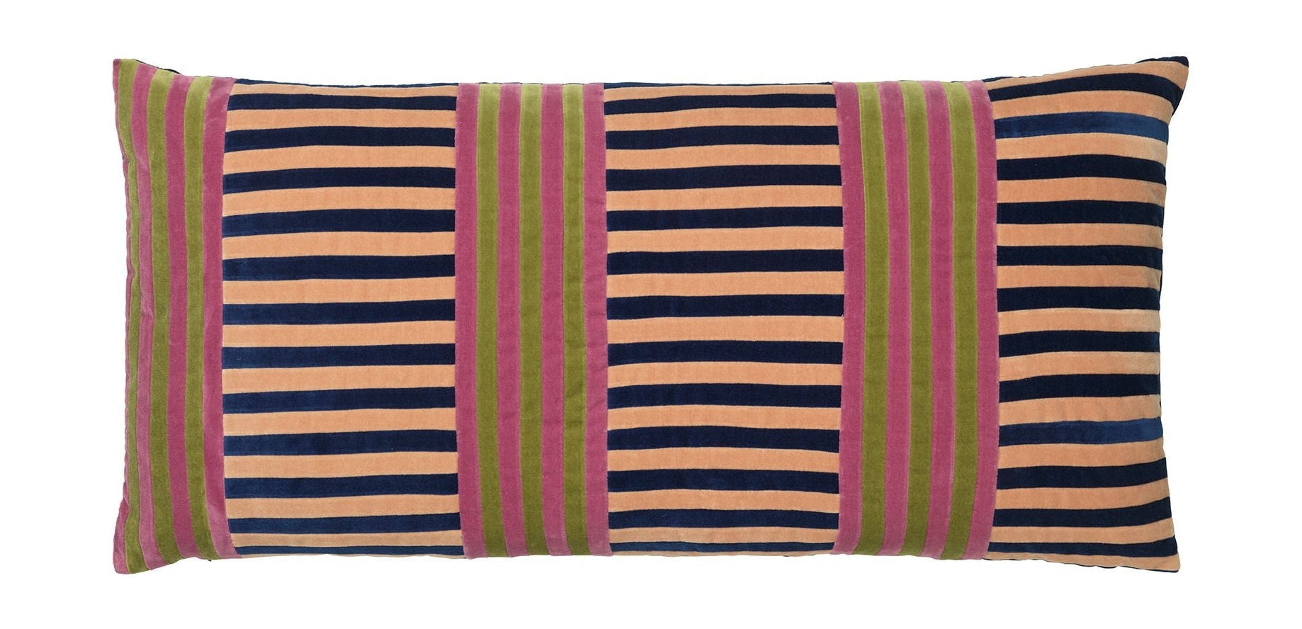 Christina Lundsteen Vida Cushion 40x80 Cm, Dark Blue/Beige