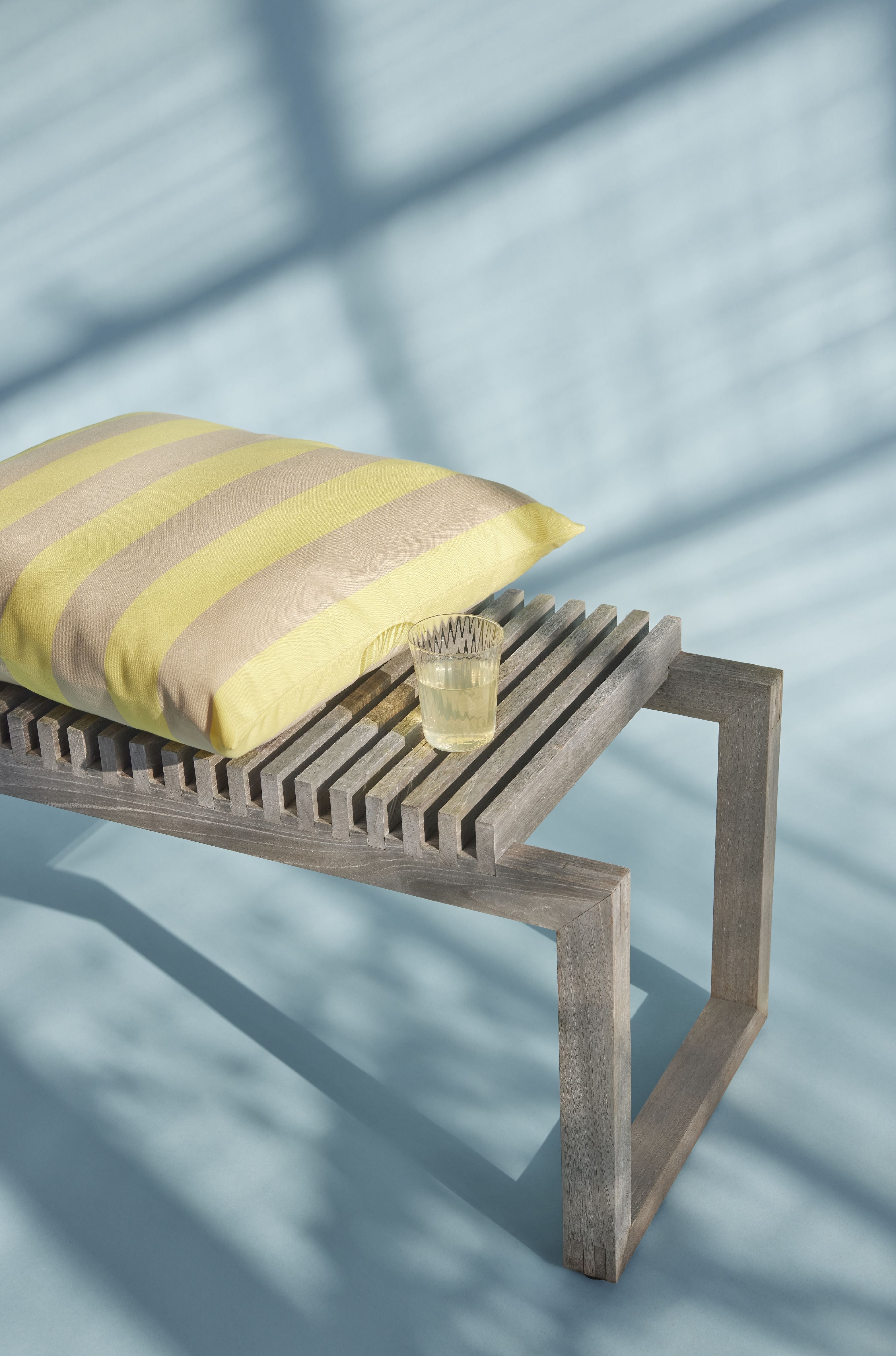 Skagerak Barriere Pillow 60x50 Cm, Lemon/Sand Stripe