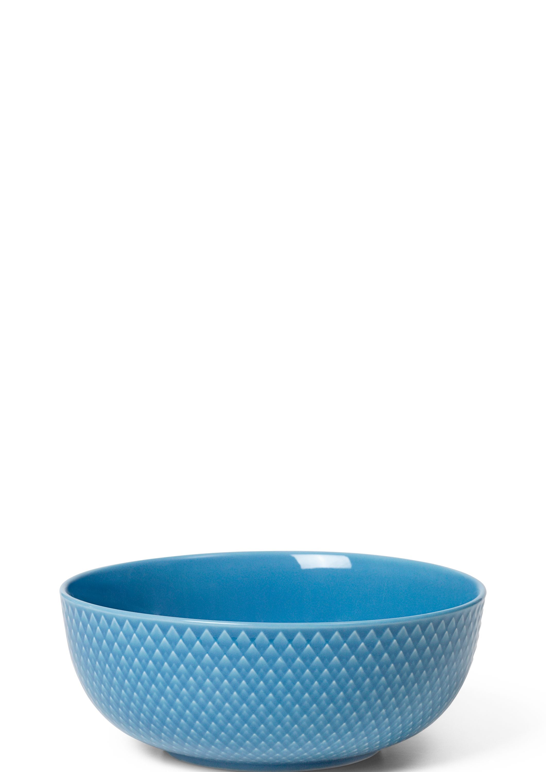 Lyngby Porcelæn Rhombe Color Bowl Ø15,5 cm, modrá