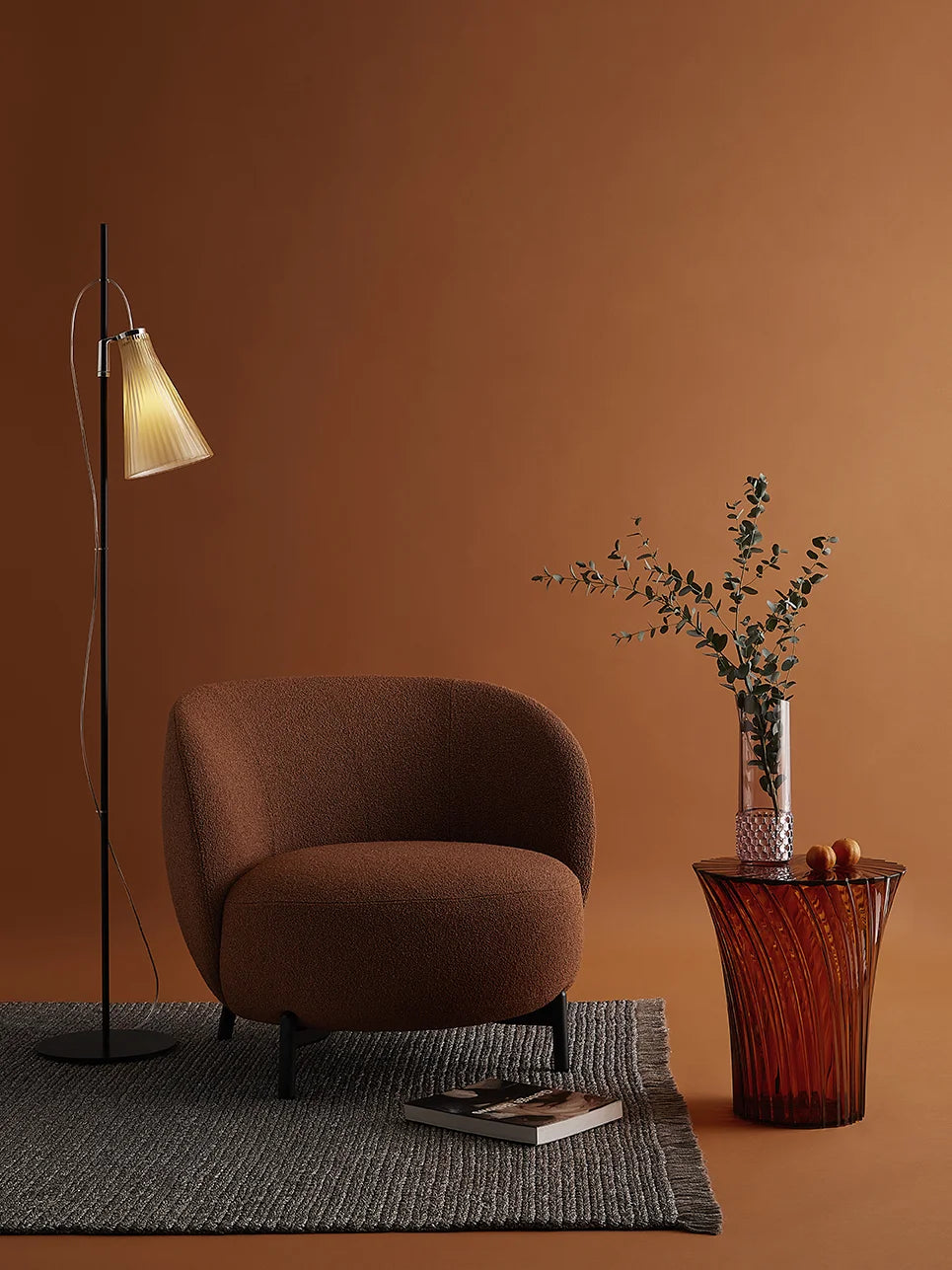 Kartell Lunam Armchair Orsetto, Brown