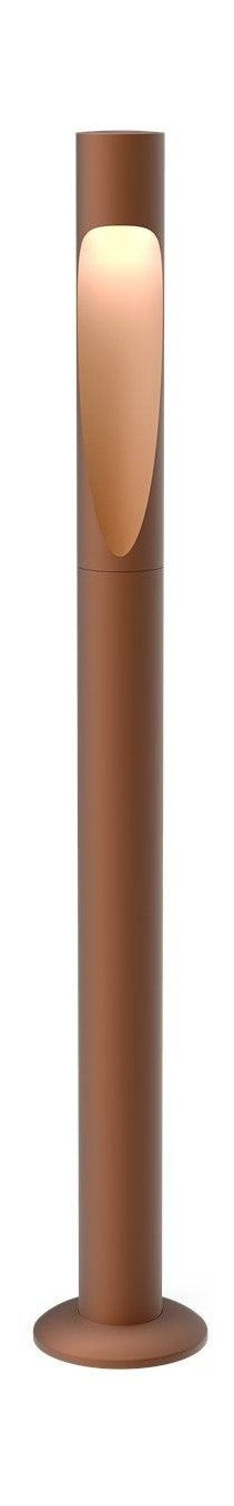 Louis Poulsen Flindt Garden Bollard Led 2700 K 6.5 W Base Without Adaptor Long, Corten