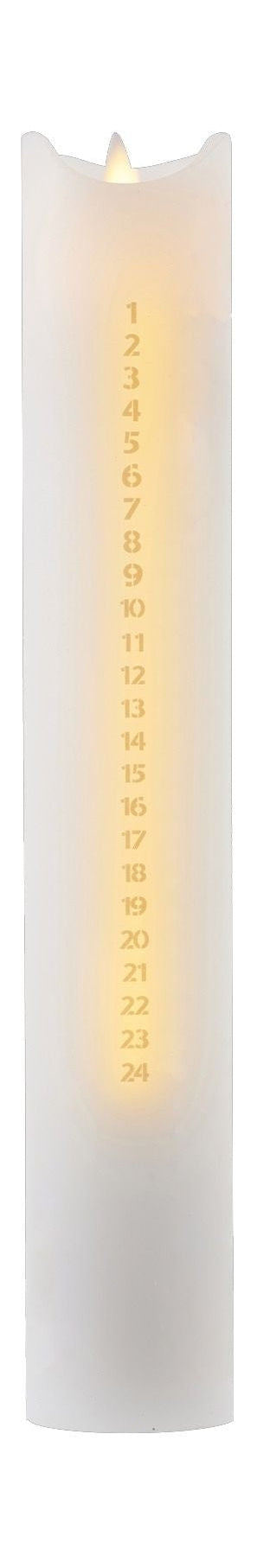 Sirius Sara Calendar Light ø4,8x H29cm, White/Gold