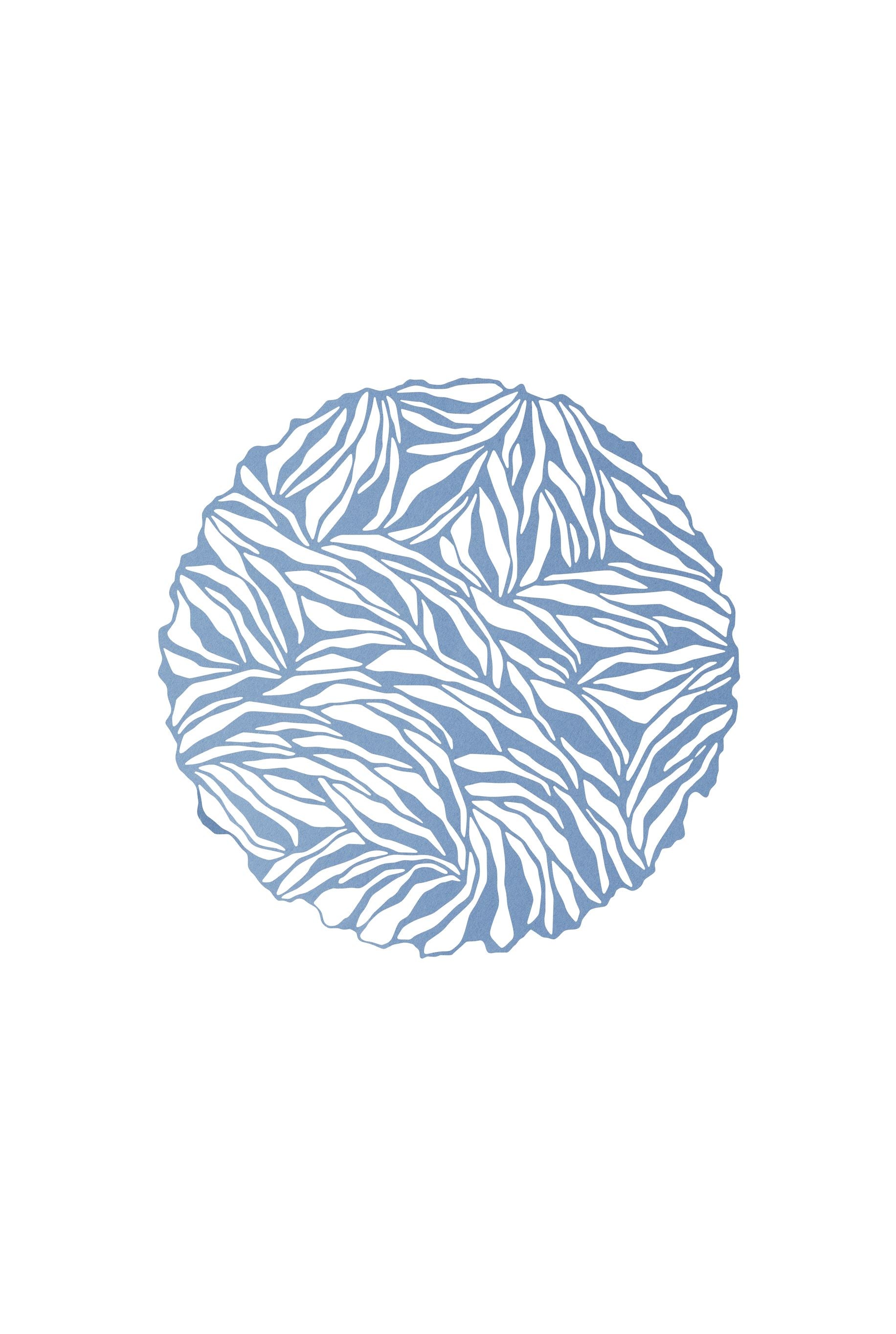 Studio o organickém kruhu Papercut A4, Ice Blue