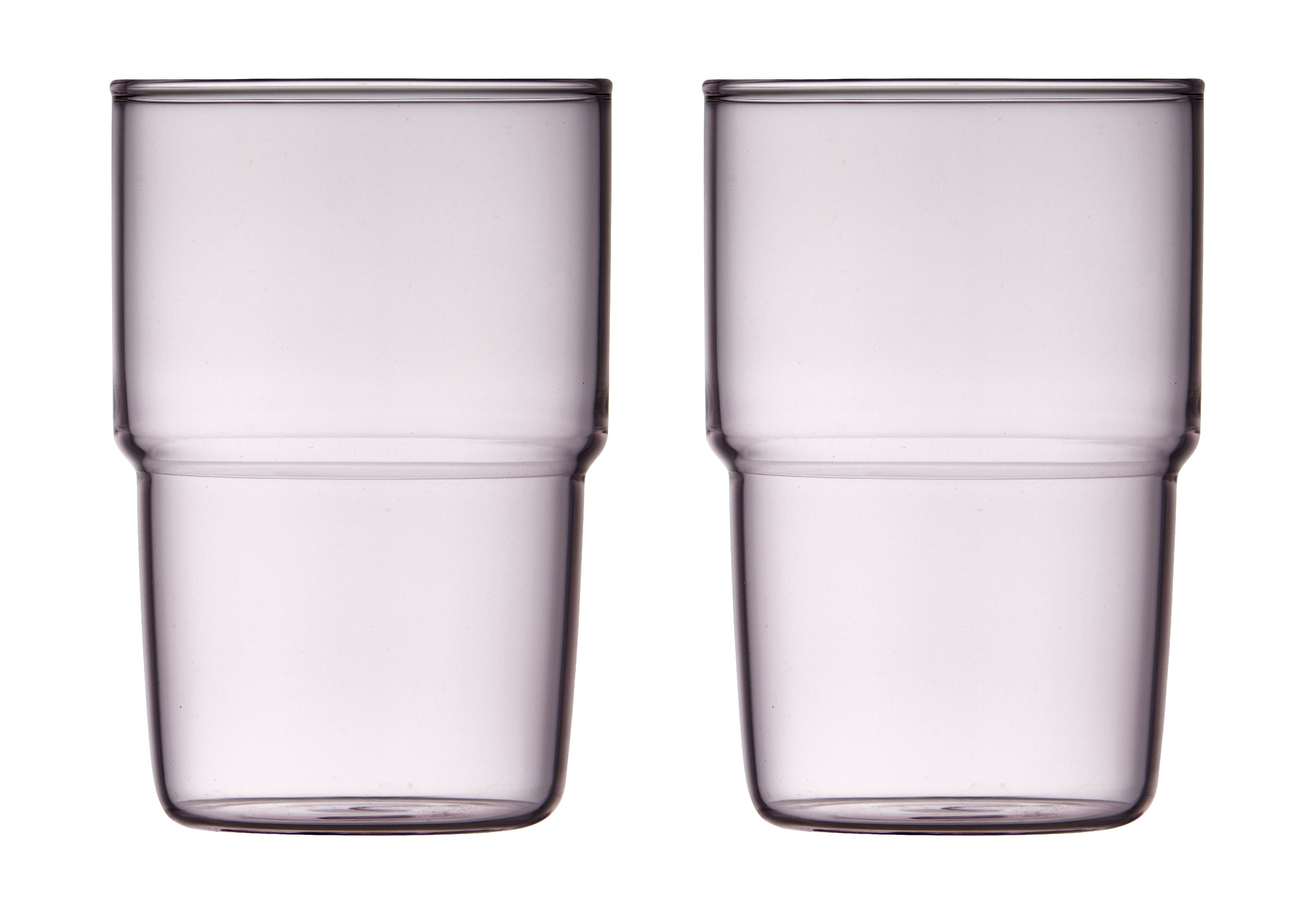Lyngby Glas Torino pití skla 40 Cl 2 ks, růžová