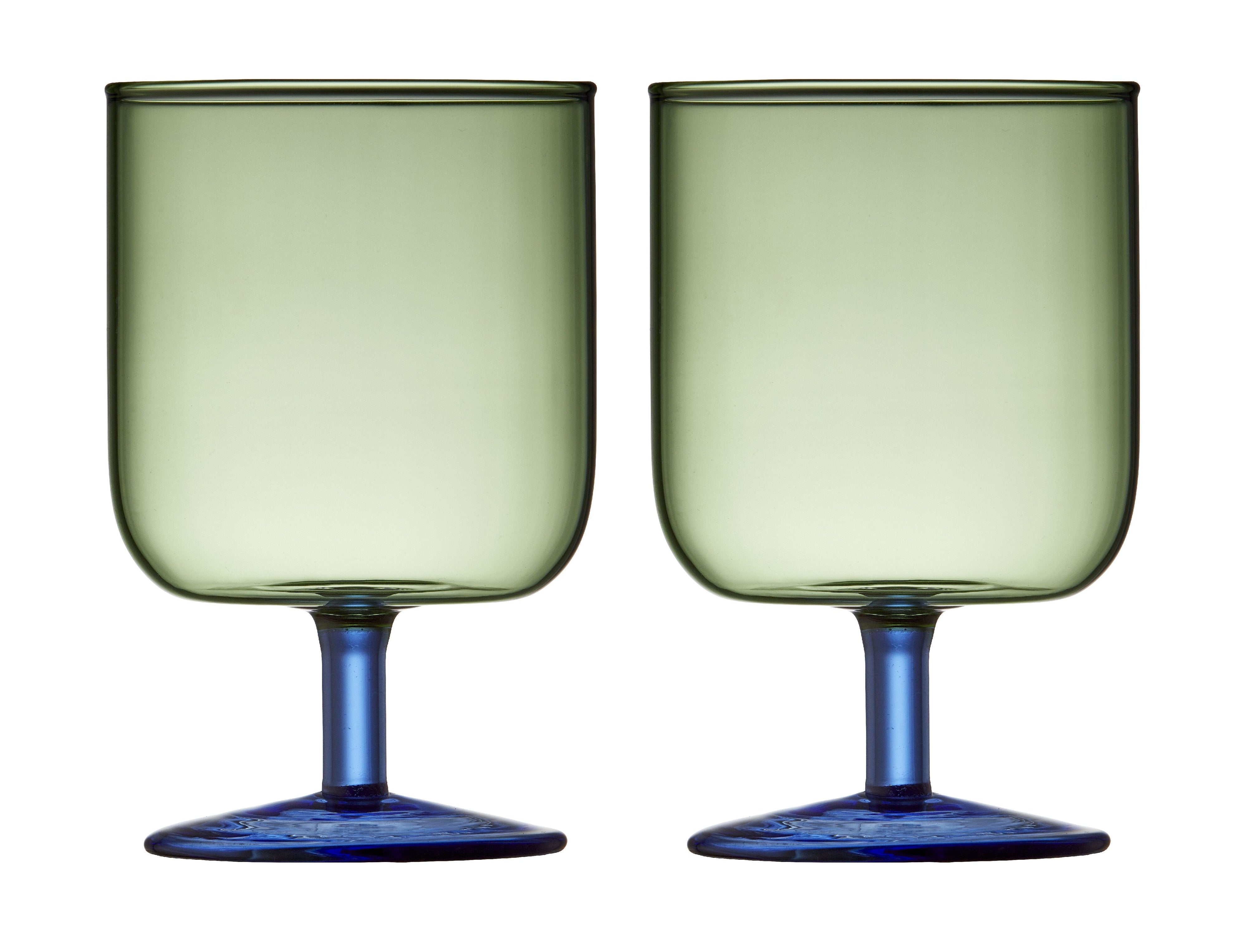 Lyngby Glas Torino Wine Glass 30 Cl 2 PCS, zelená/modrá