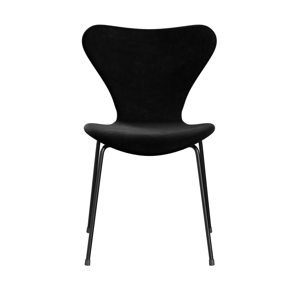 Fritz Hansen 3107 židle plné čalounění, černá/Belfast Velvet Night Black