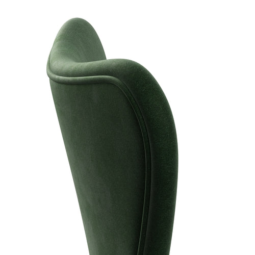 Fritz Hansen 3107 židle plné čalounění, Chrome/Belfast Velvet Forest Green