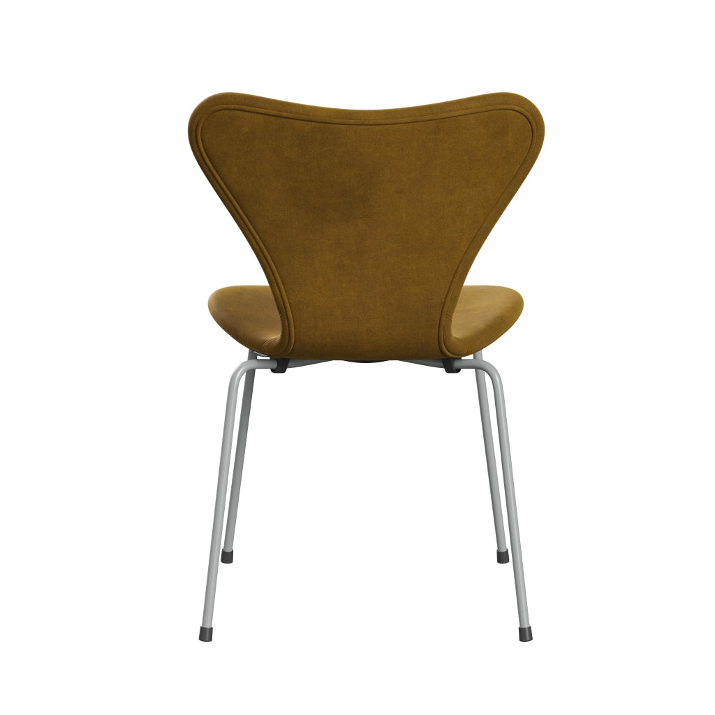 Fritz Hansen 3107 židle plné čalounění, devět šedý/Belfast Velvet Soft Ocher