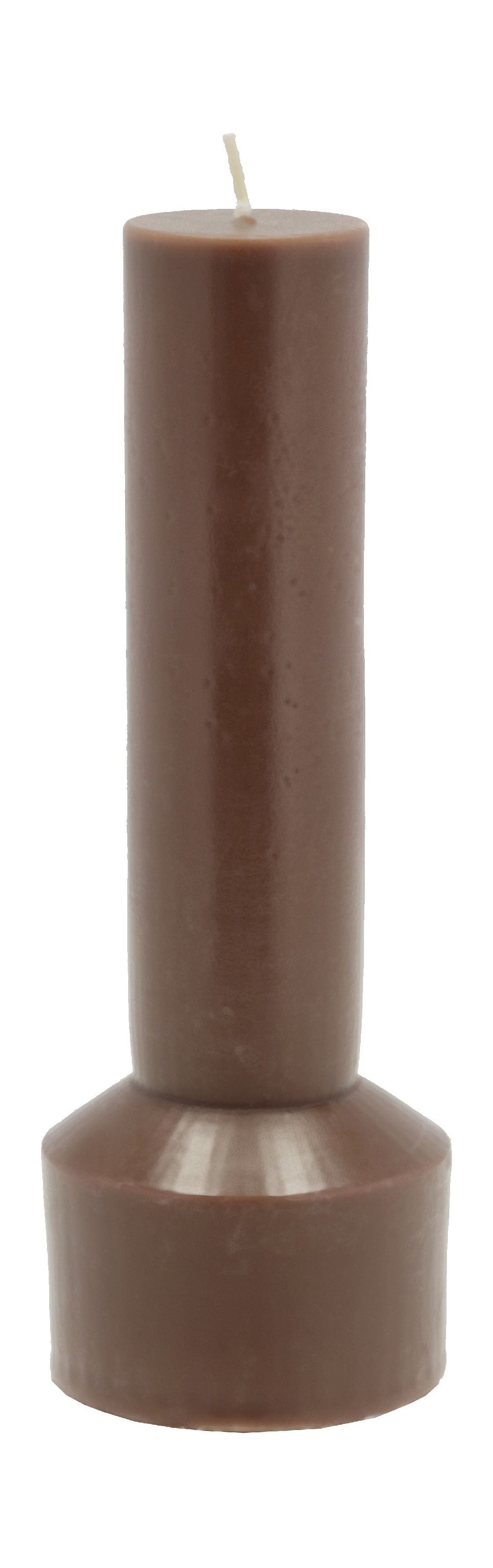 Villa Collection Hvils Pillar Candle ø 7 X 20 Cm, Brown