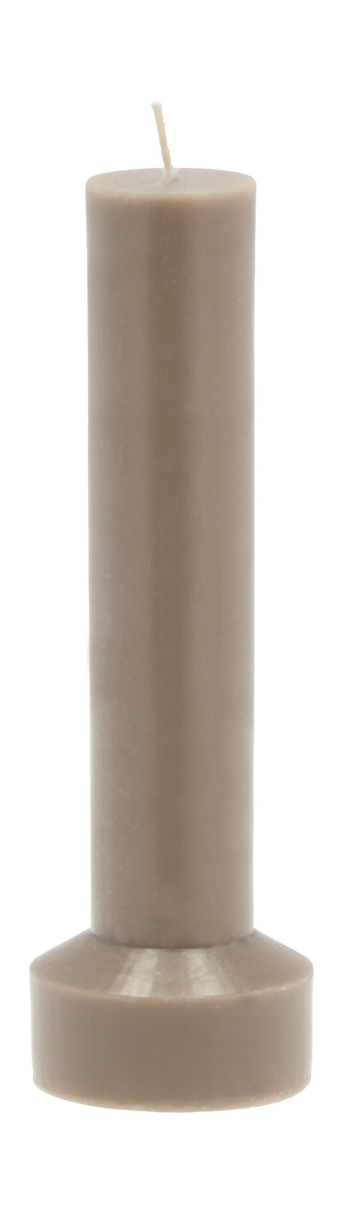 Villa Collection Hvils Pillar Candle ø 8 X 23 Cm, Taupe