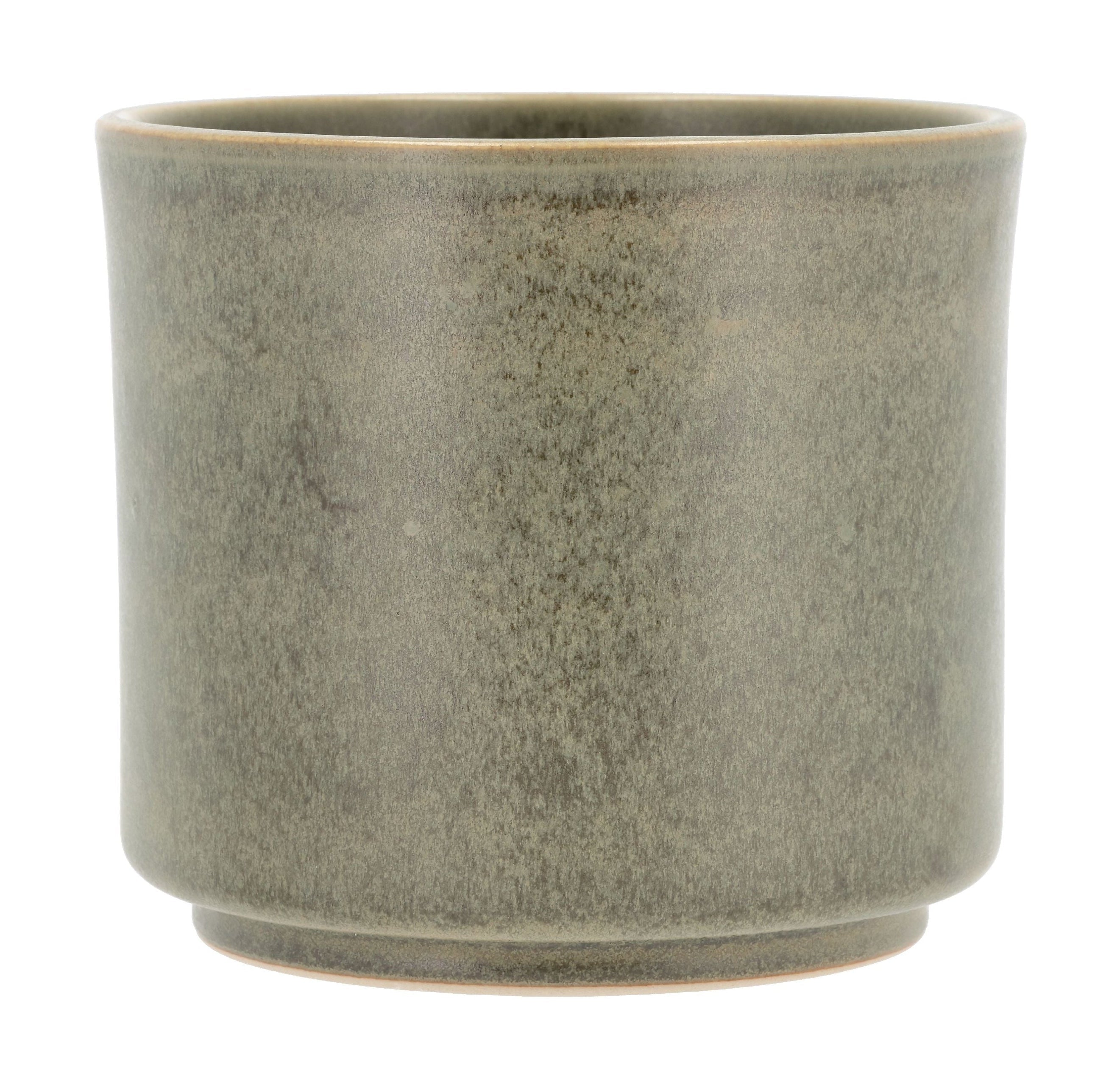 Villa Collection Leer Flowerpot Ø 15 x 13 cm, zelená