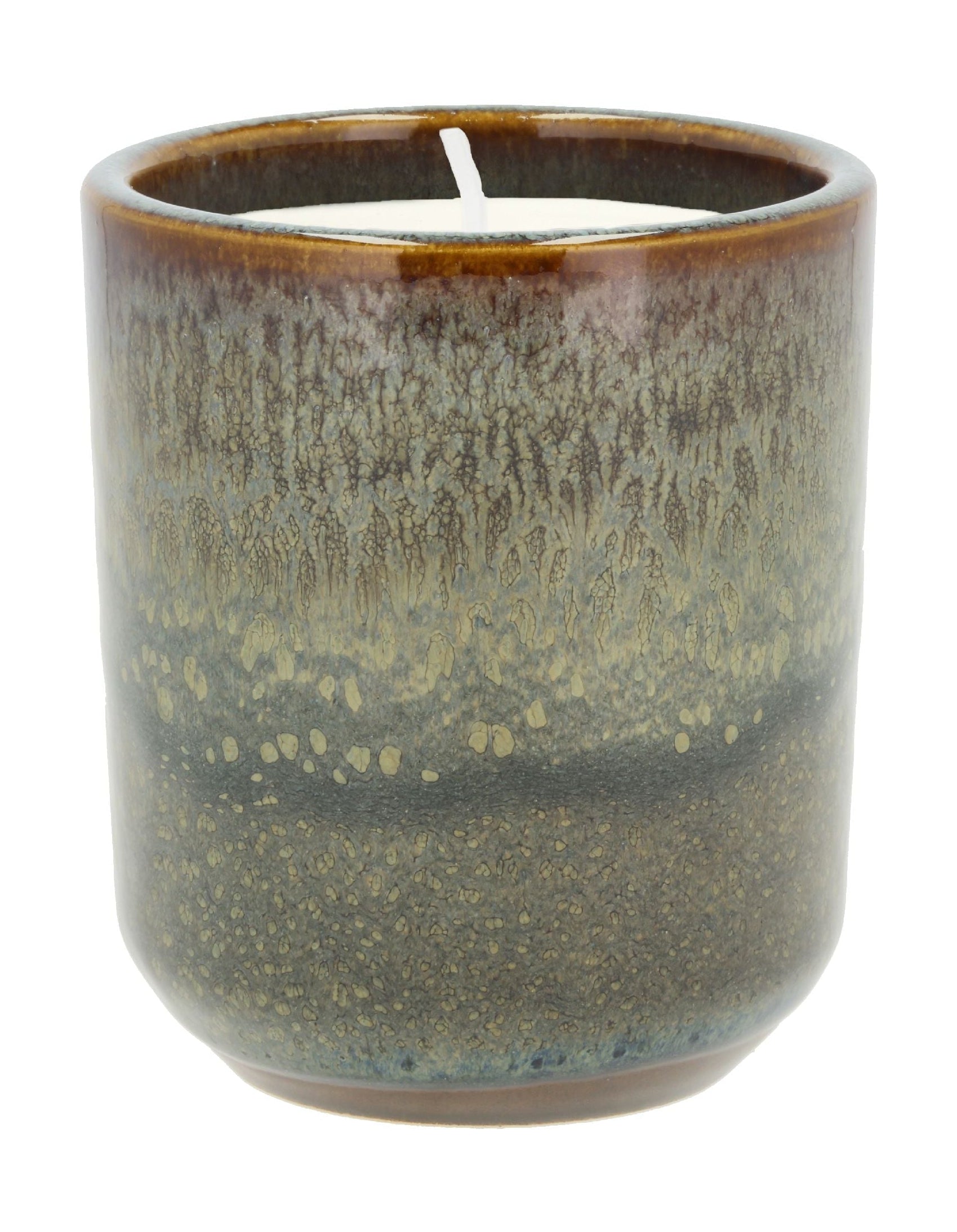 Villa Collection Iris Fragrance Candle ø 7 X 7.3 Cm, Brown/Green