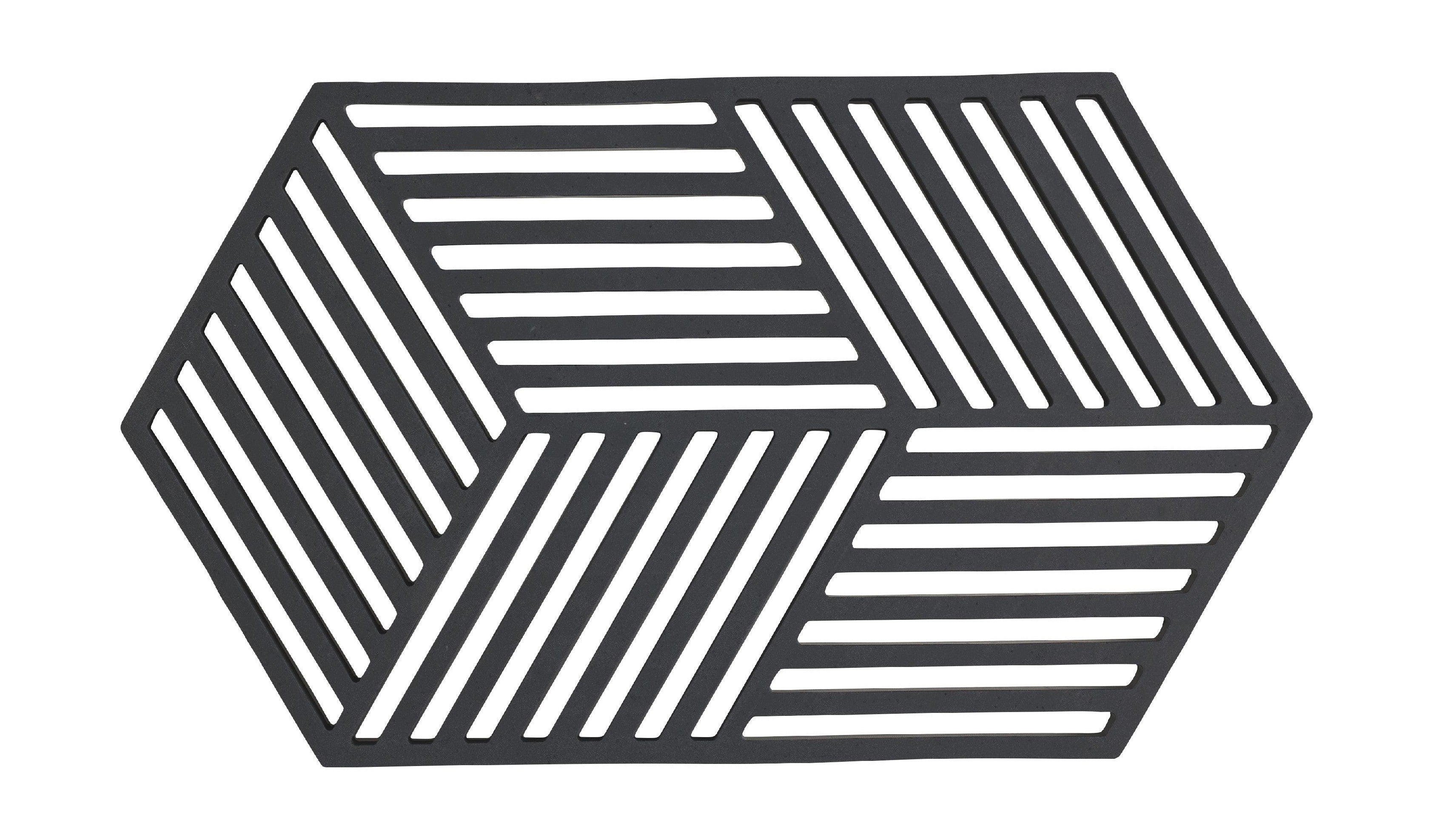 Zóna Dánsko Hexagon Trivet 24 x 14 x 0,9 cm, černá