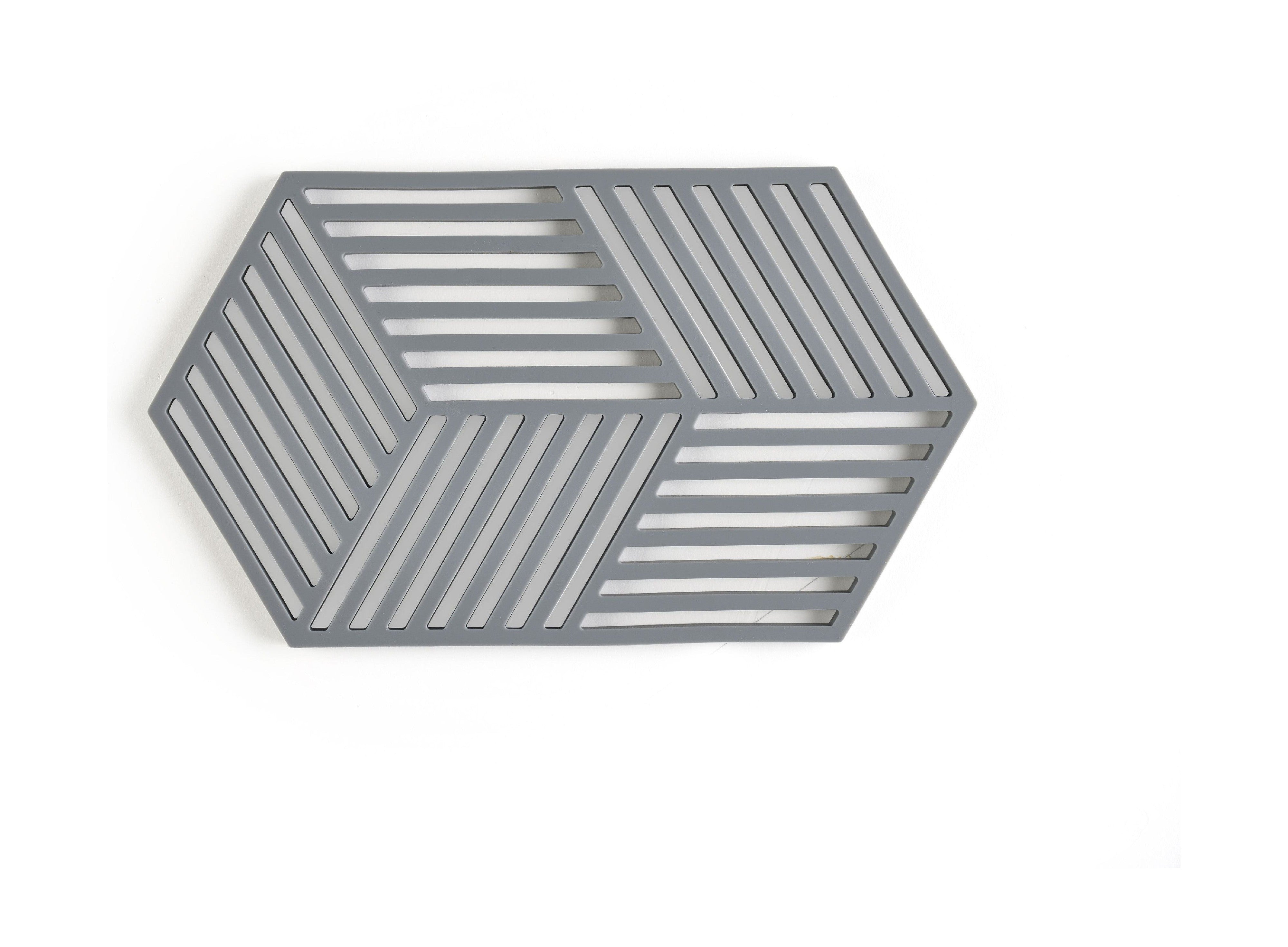 Zóna Dánsko Hexagon Trivet 24 x 14 x 0,9 cm, chladná šedá