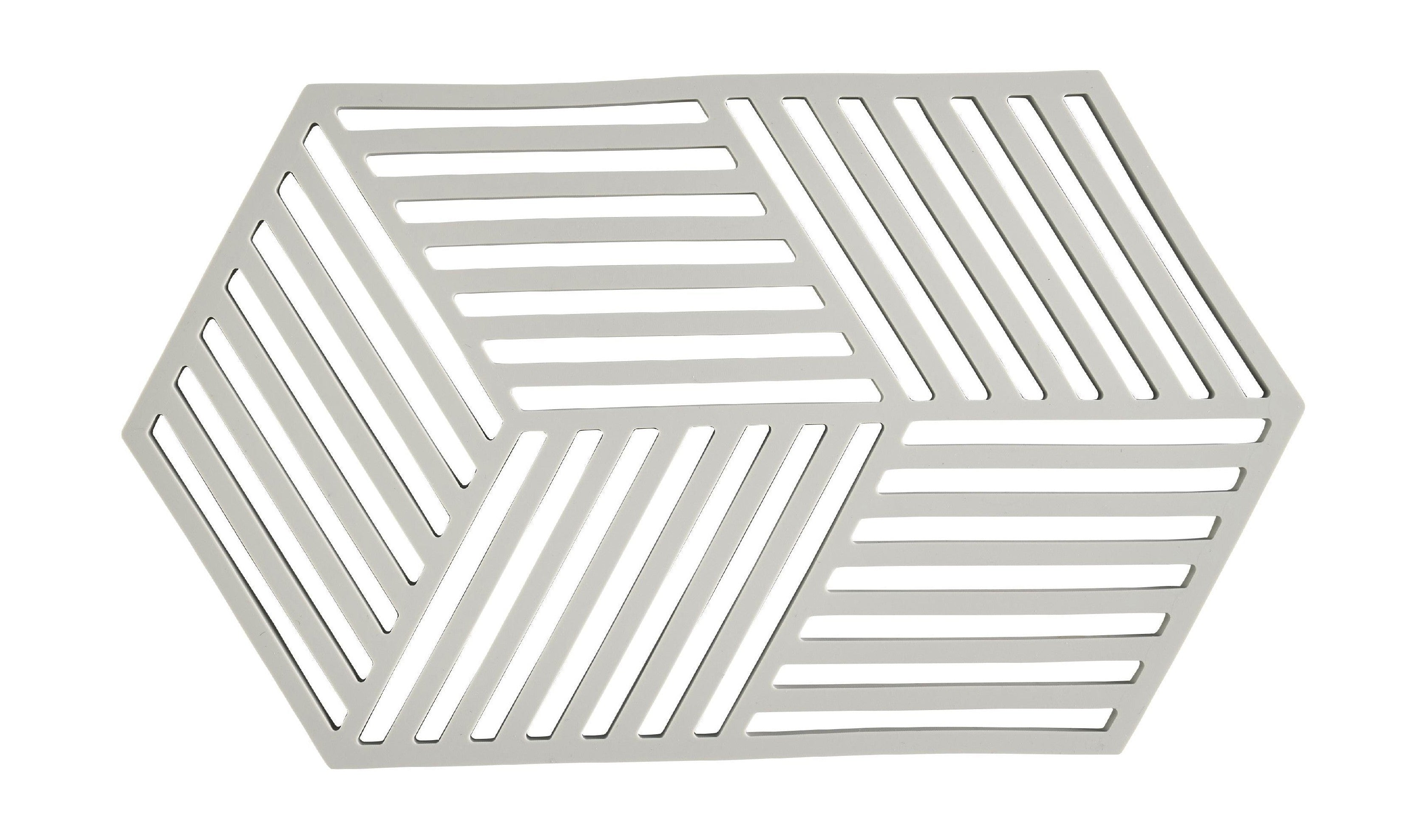Zóna Dánsko Hexagon Trivet 24 x 14 x 0,9 cm, teplá šedá