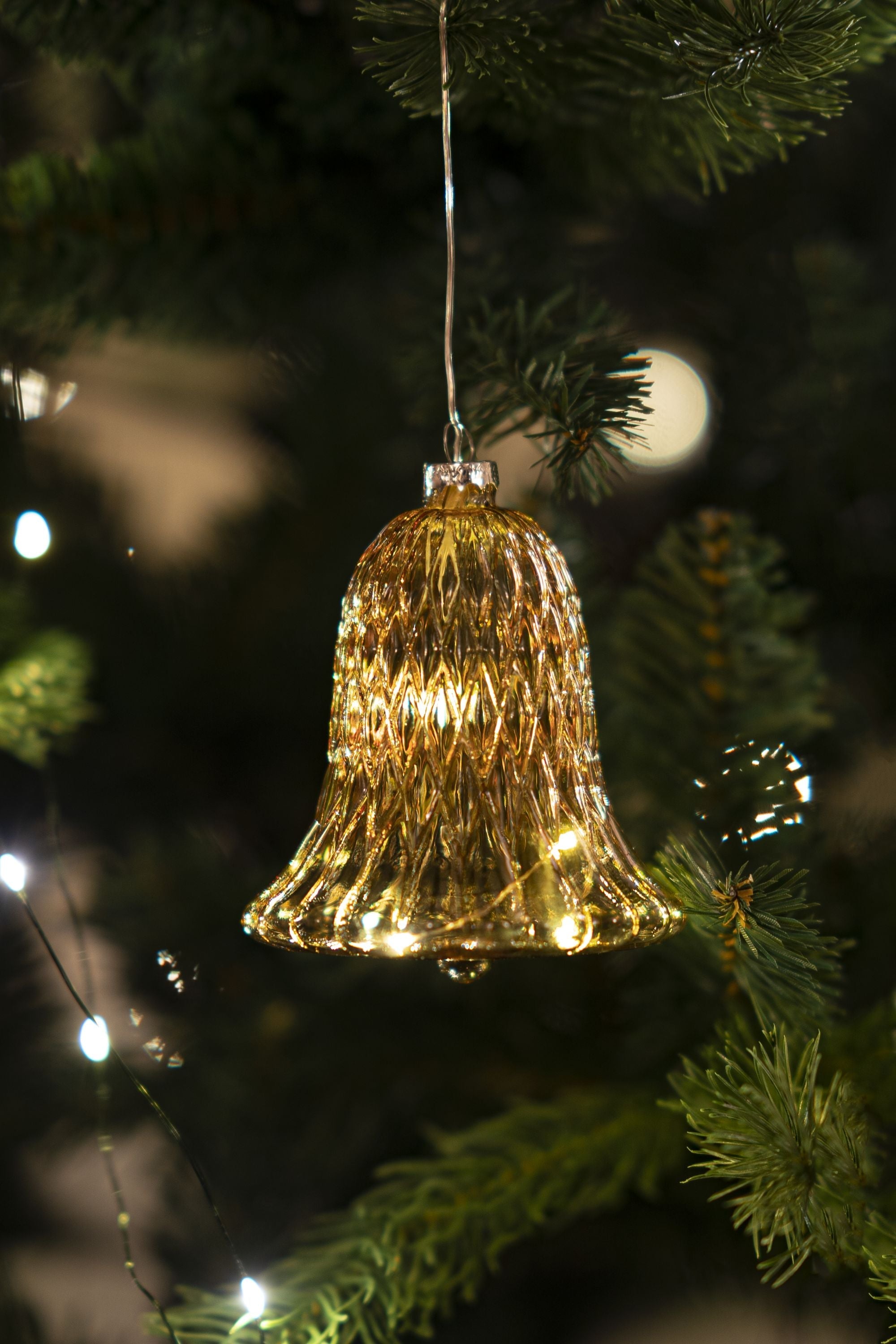 Sirius Luna Christmas Bell, H10 cm, Amber